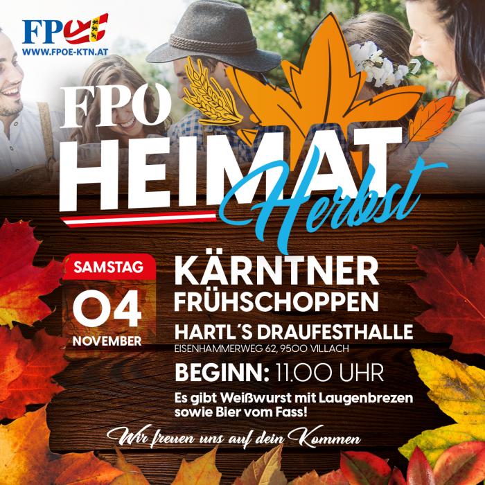 FPÖ-Heimat-Herbst "Kärntner Frühschoppen" in Villach
