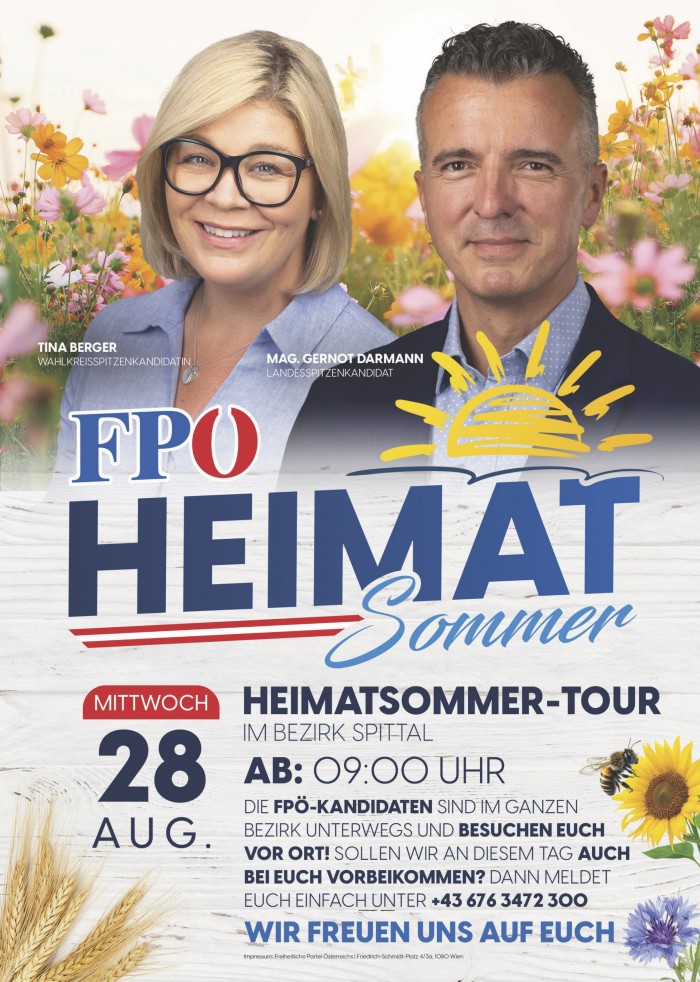 FPÖ-Heimatsommer-Tour: Bezirk Spittal