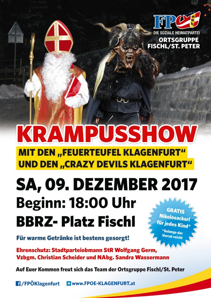 Krampusshow der Ortsgruppe Fischl