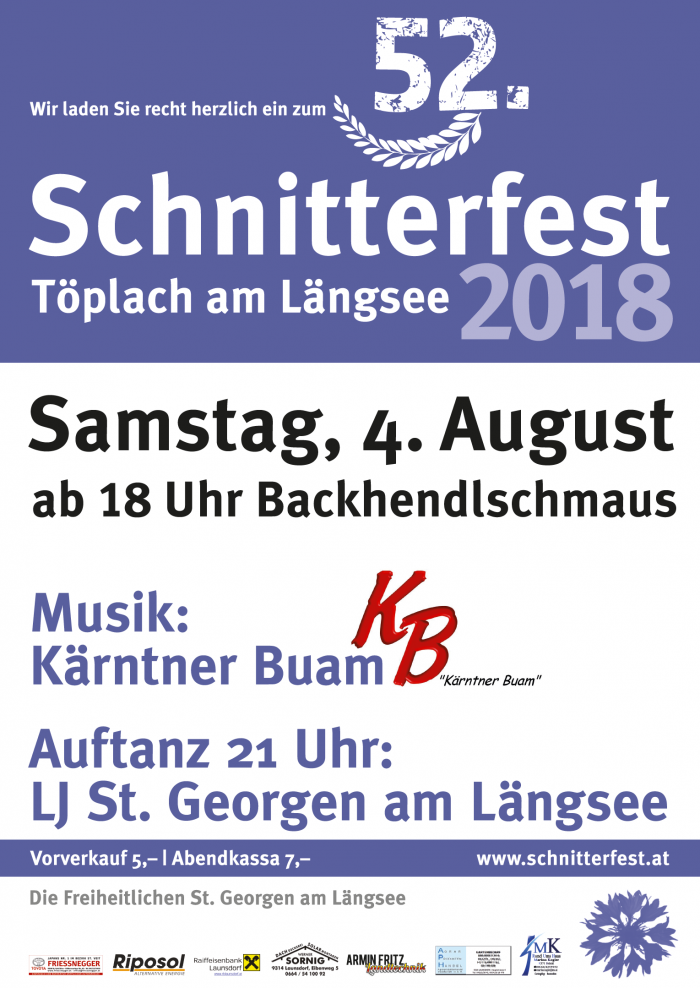 52. Schnitterfest in Töplach am Längsee