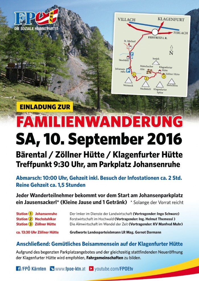 Familienwanderung der FPÖ Kärnten