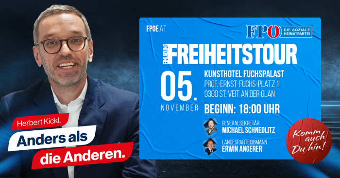 „Freiheitstour“ mit Herbert Kickl in St. Veit