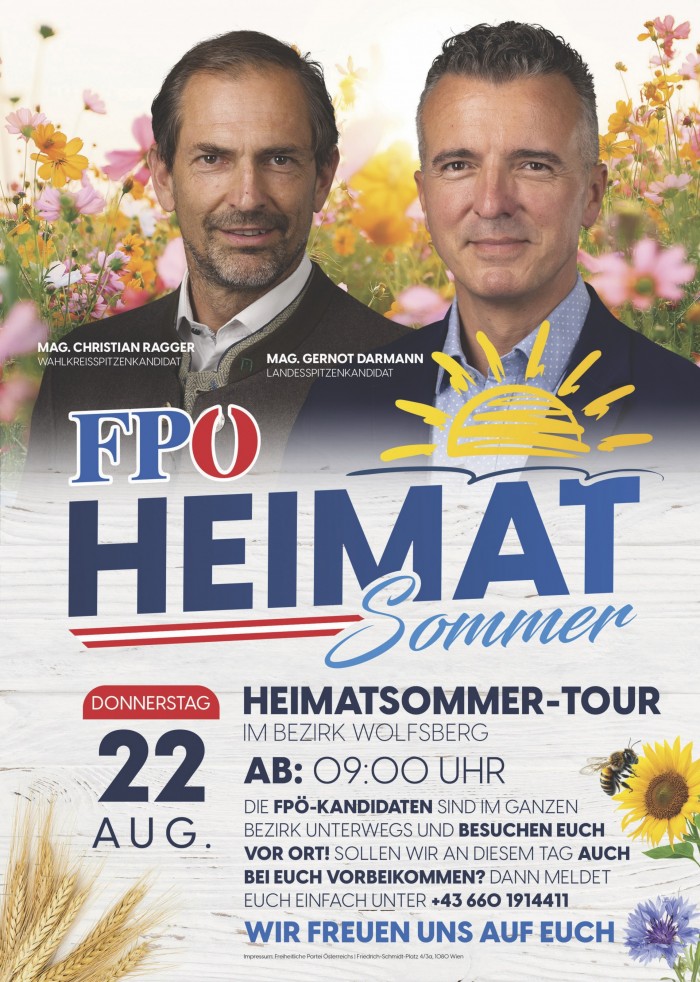 FPÖ-Heimatsommer-Tour: Bezirk Wolfsberg