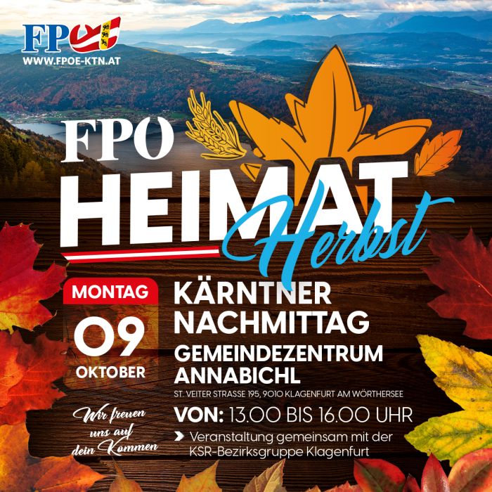 FPÖ-Heimat-Herbst "Kärntner Nachmittag" in Klagenfurt