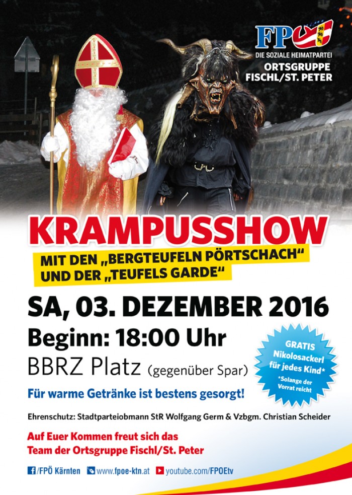 Krampusshow der Ortsgruppe Fischl-St. Peter