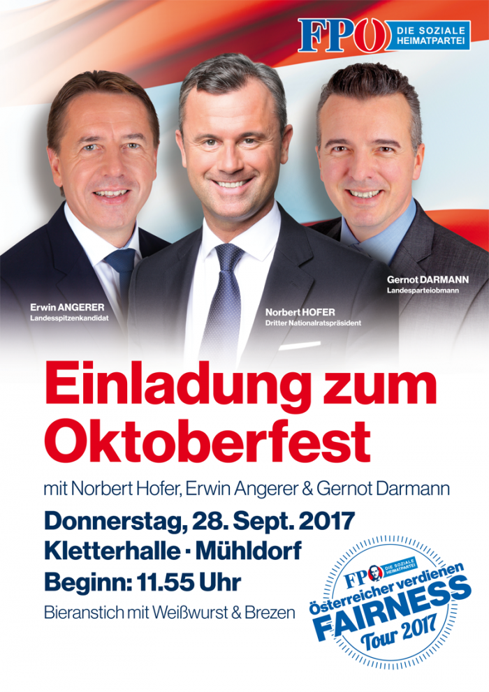 Oktoberfest mit Norbert Hofer in Mühldorf