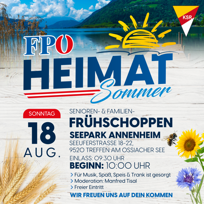 FPÖ-Heimatsommer: Senioren- & Familienfrühschoppen des KSR Villach Land