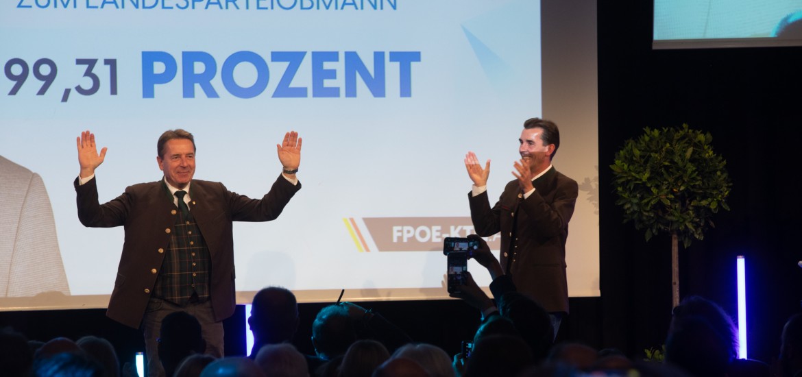 Erwin Angerer mit 99,31 Prozent als Kärntner FPÖ-Chef bestätigt