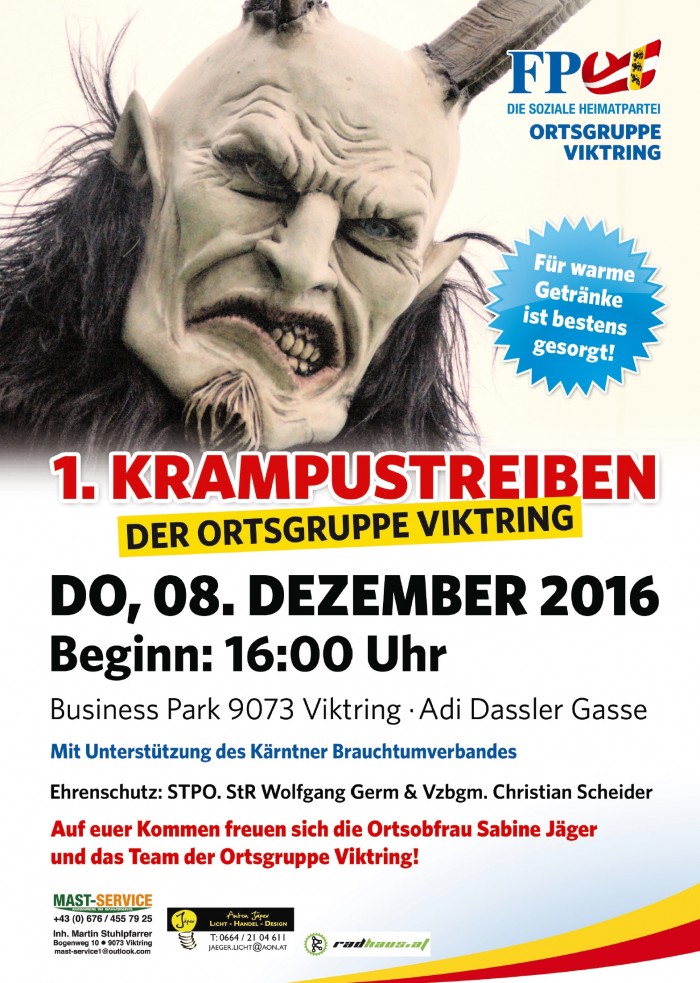 Krampustreiben der Ortsgruppe Viktring