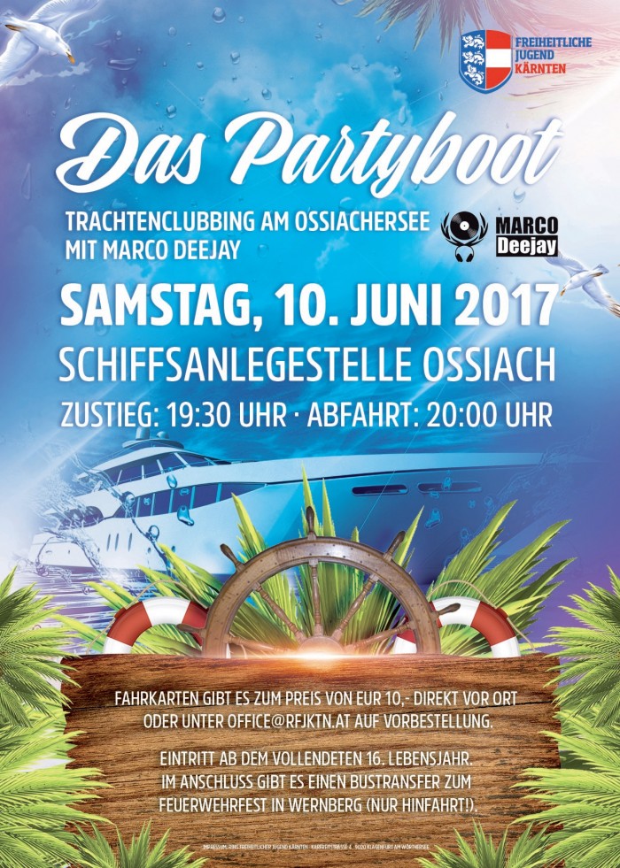 Das Partyboot - Trachtenclubbing am Ossiachersee