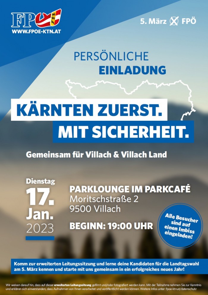 ''Kärnten zuerst'' - Gemeinsam für Villach & Villach Land